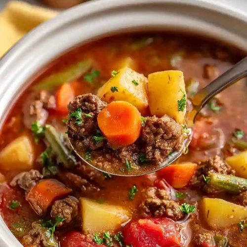 crockpot ground beef soup