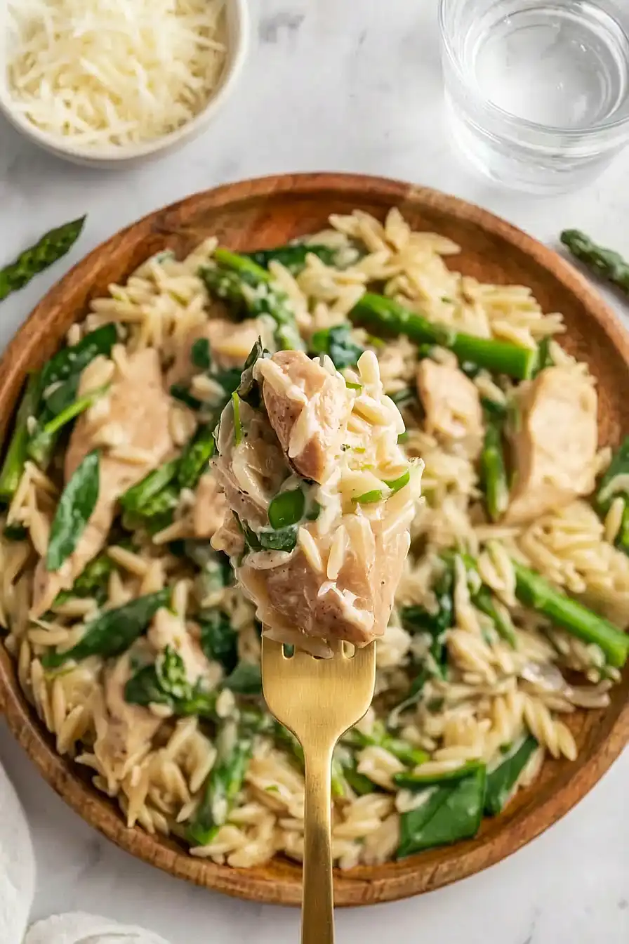 high protein chicken orzo