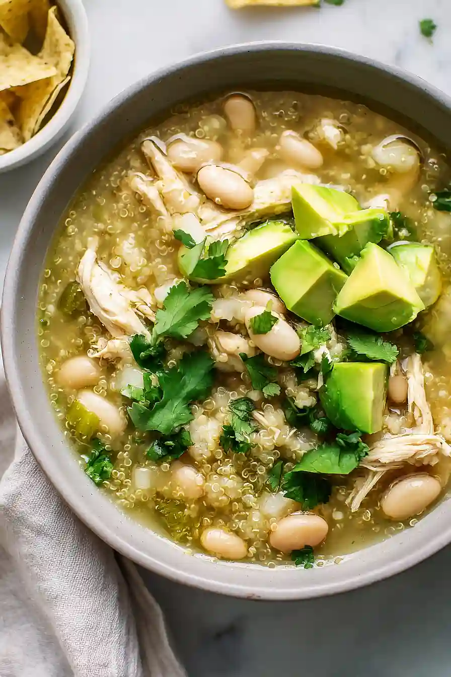 white chicken quinoa chili