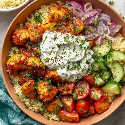 mediterranean chicken couscous bowl