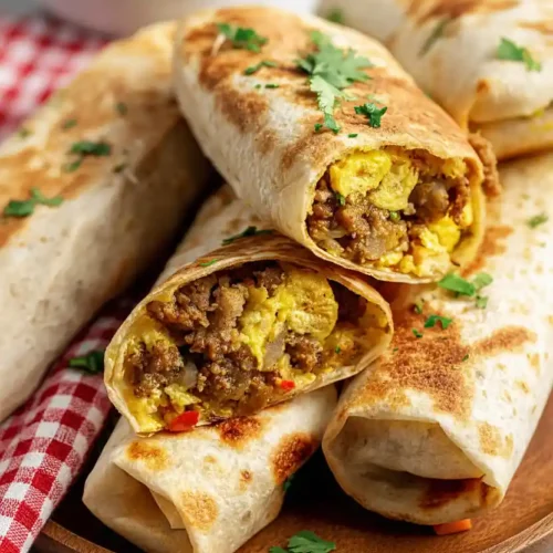 ground turkey breakfast burritos