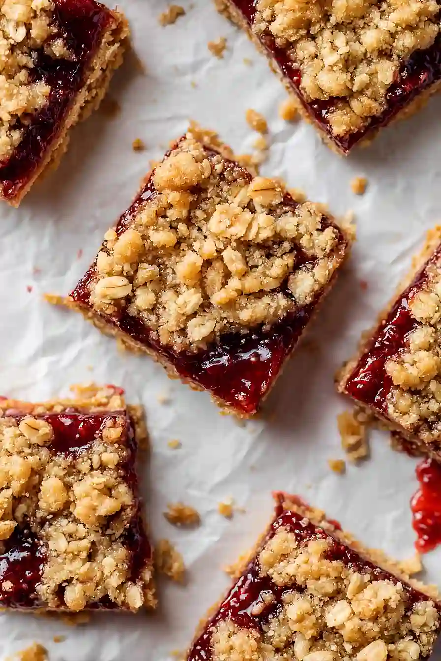 oatmeal bars with jam
