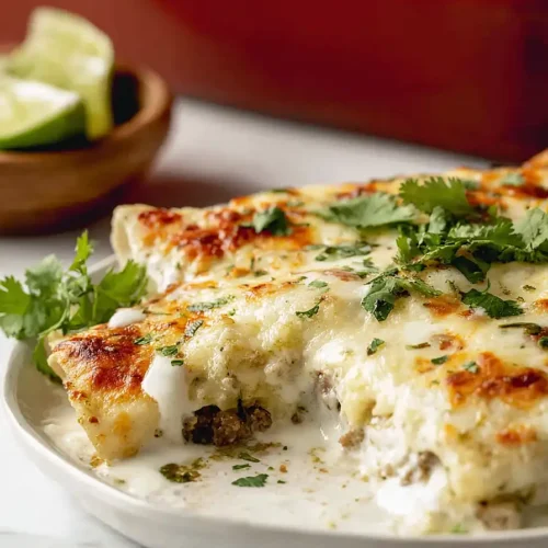 beef enchiladas with white sauce