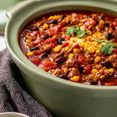 crockpot ground turkey chili