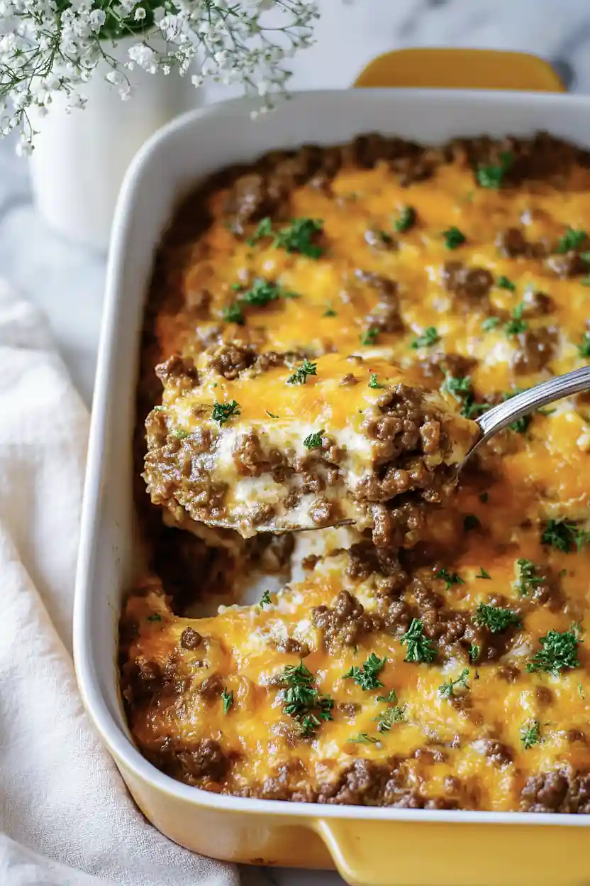 keto ground beef casserole