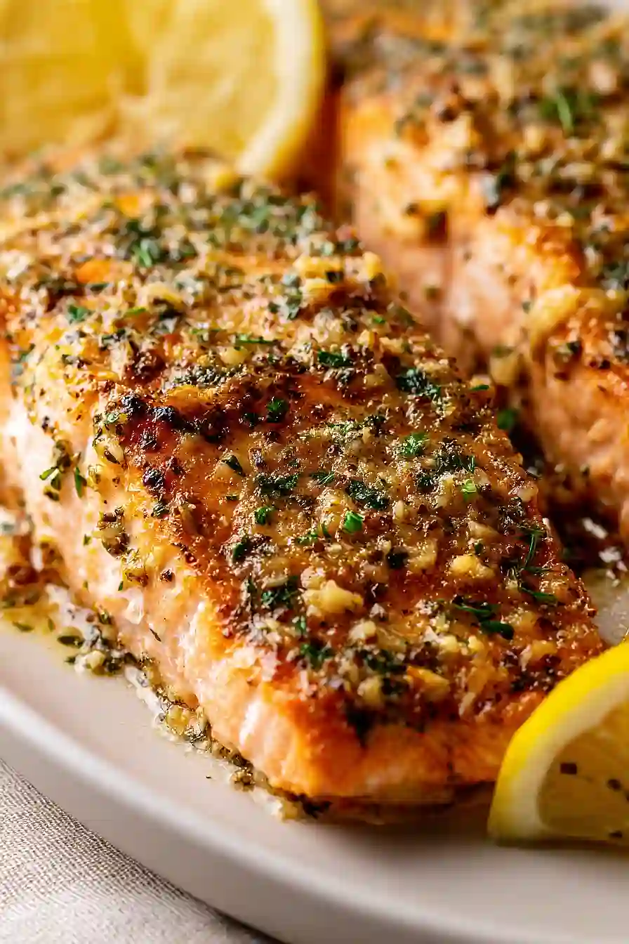 baked lemon garlic butter salmon