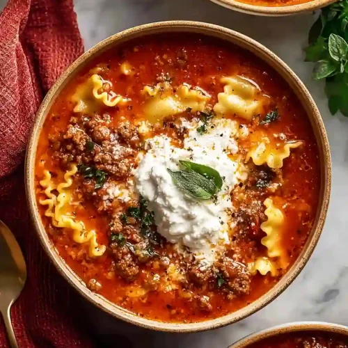 italian sausage lasagna soup