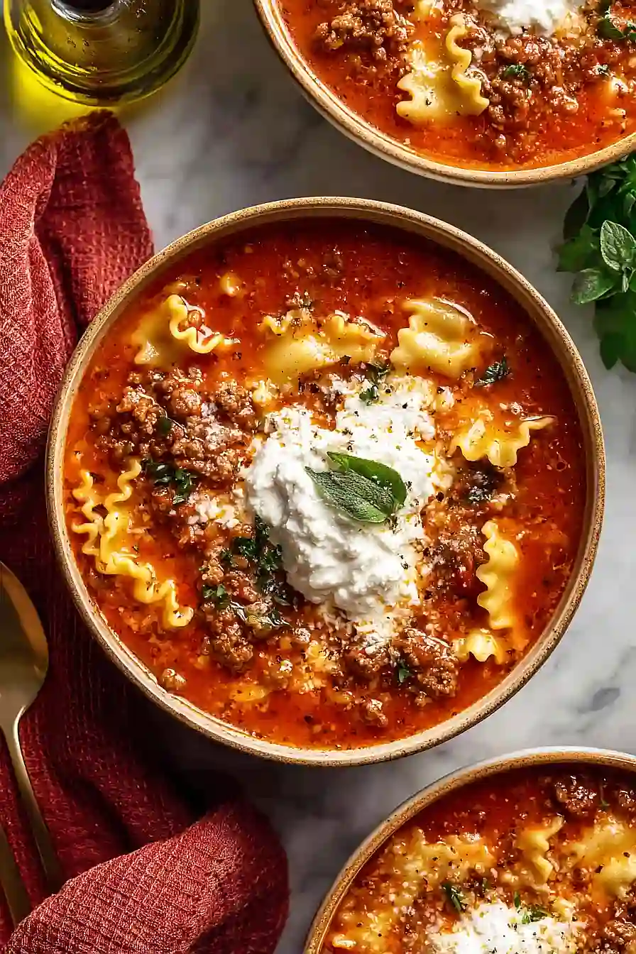 italian sausage lasagna soup