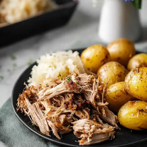 crockpot pork and sauerkraut