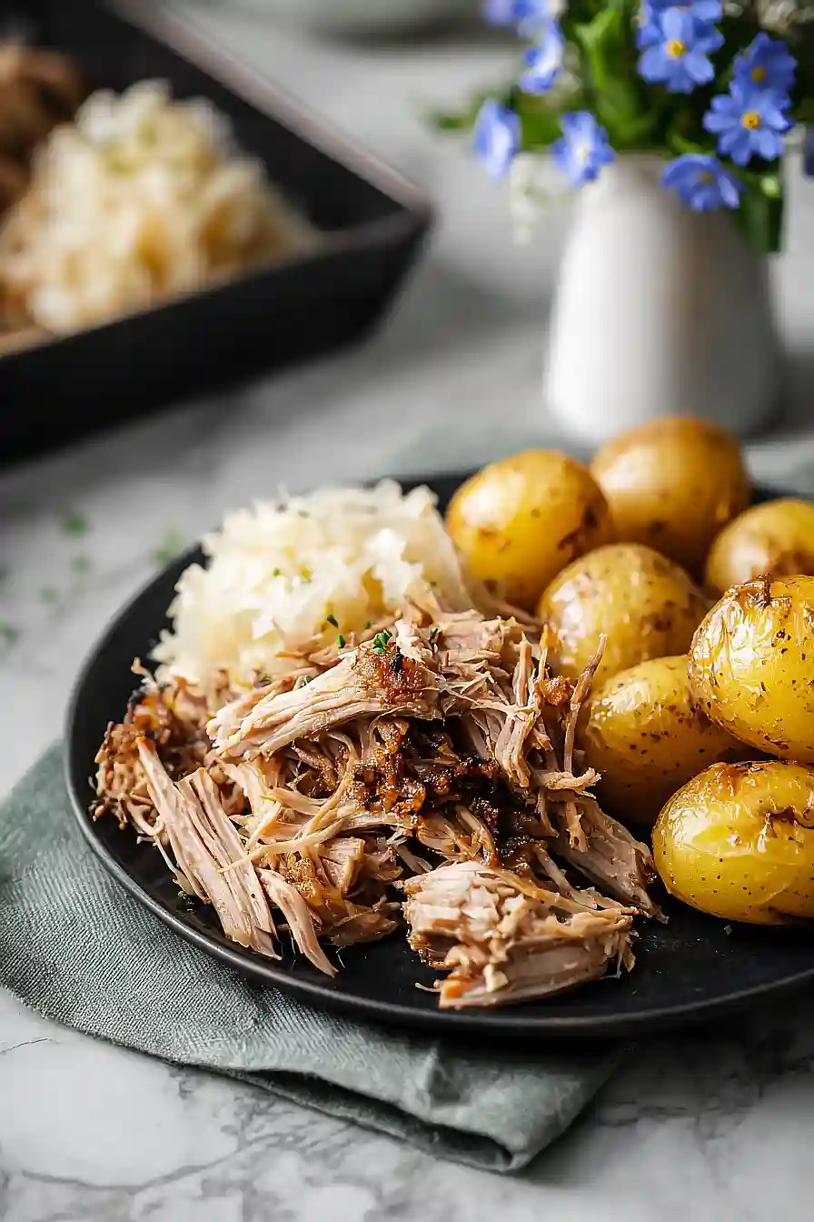 crockpot pork and sauerkraut
