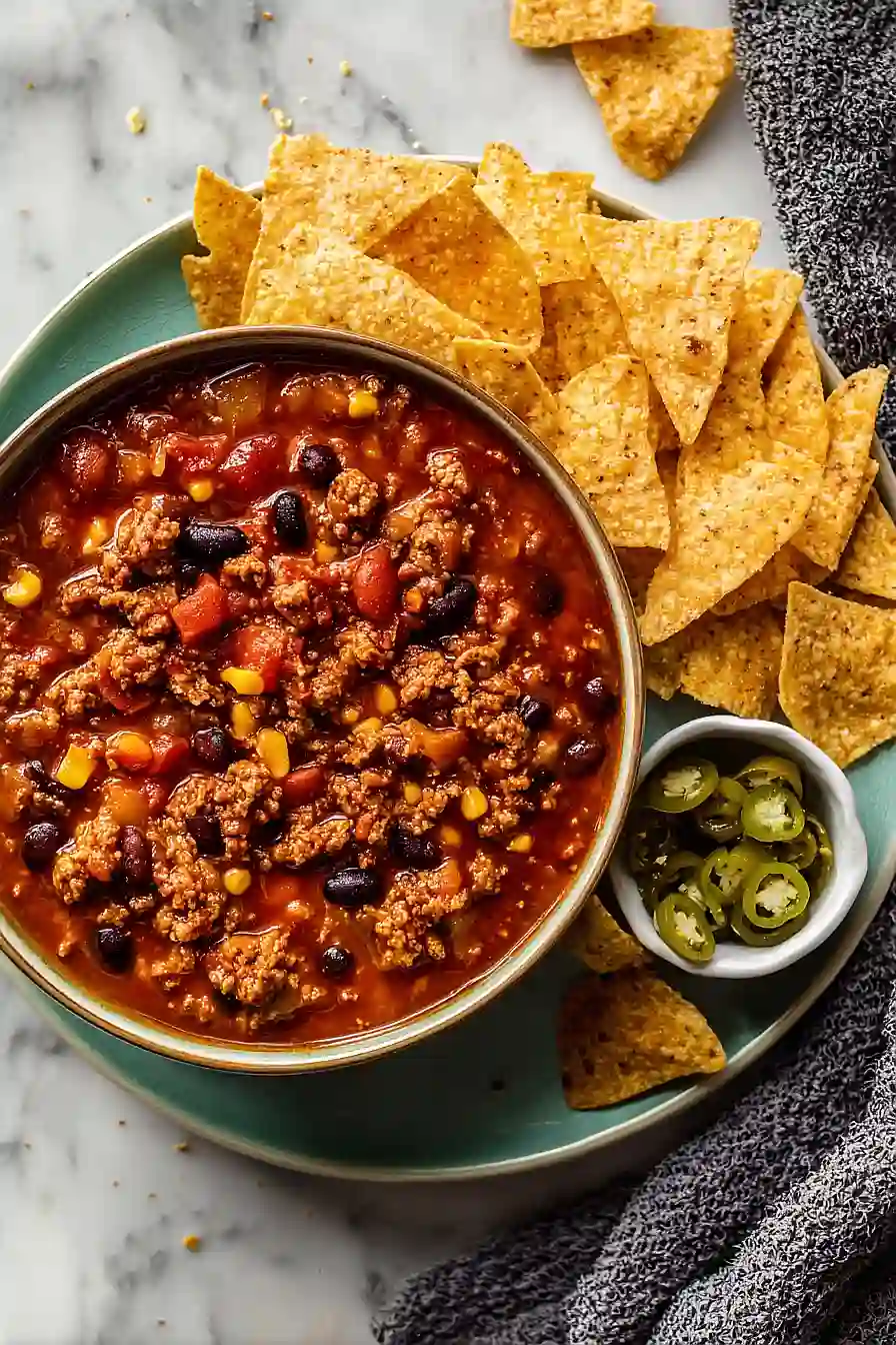 crockpot ground turkey chili