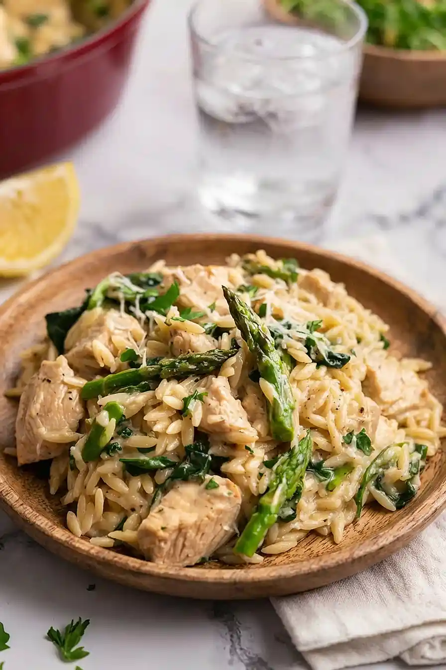 high protein chicken orzo