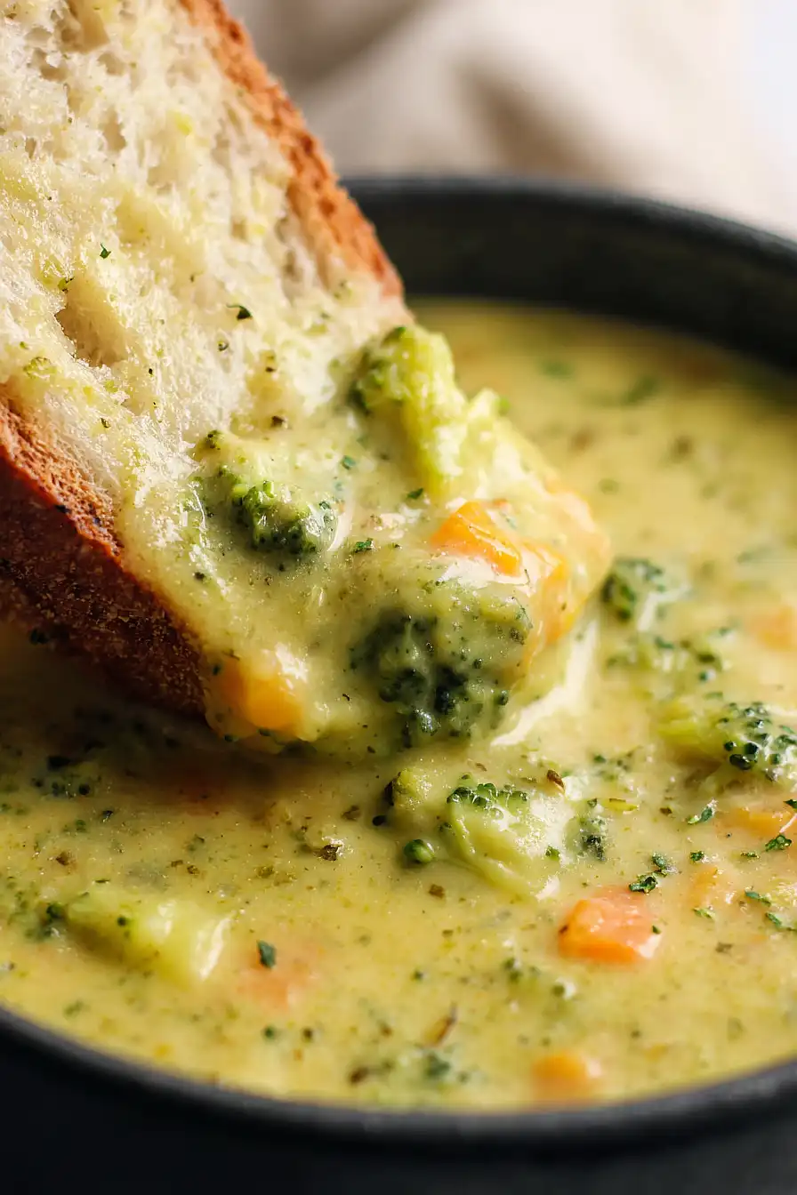 broccoli cheddar soup with plant based milk