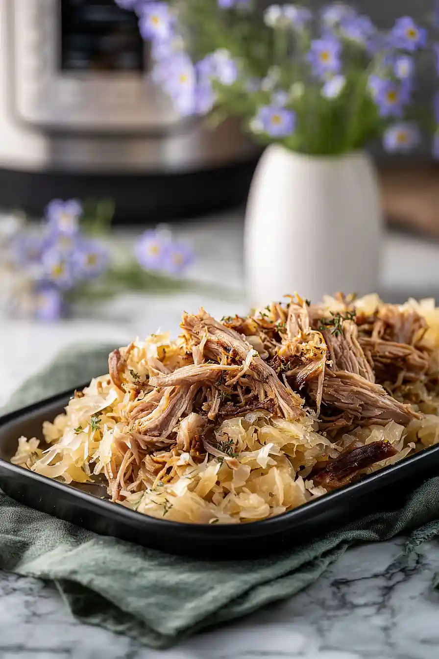 crockpot pork and sauerkraut