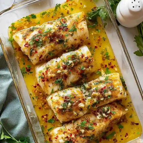 mediterranean baked cod with lemon and garlic