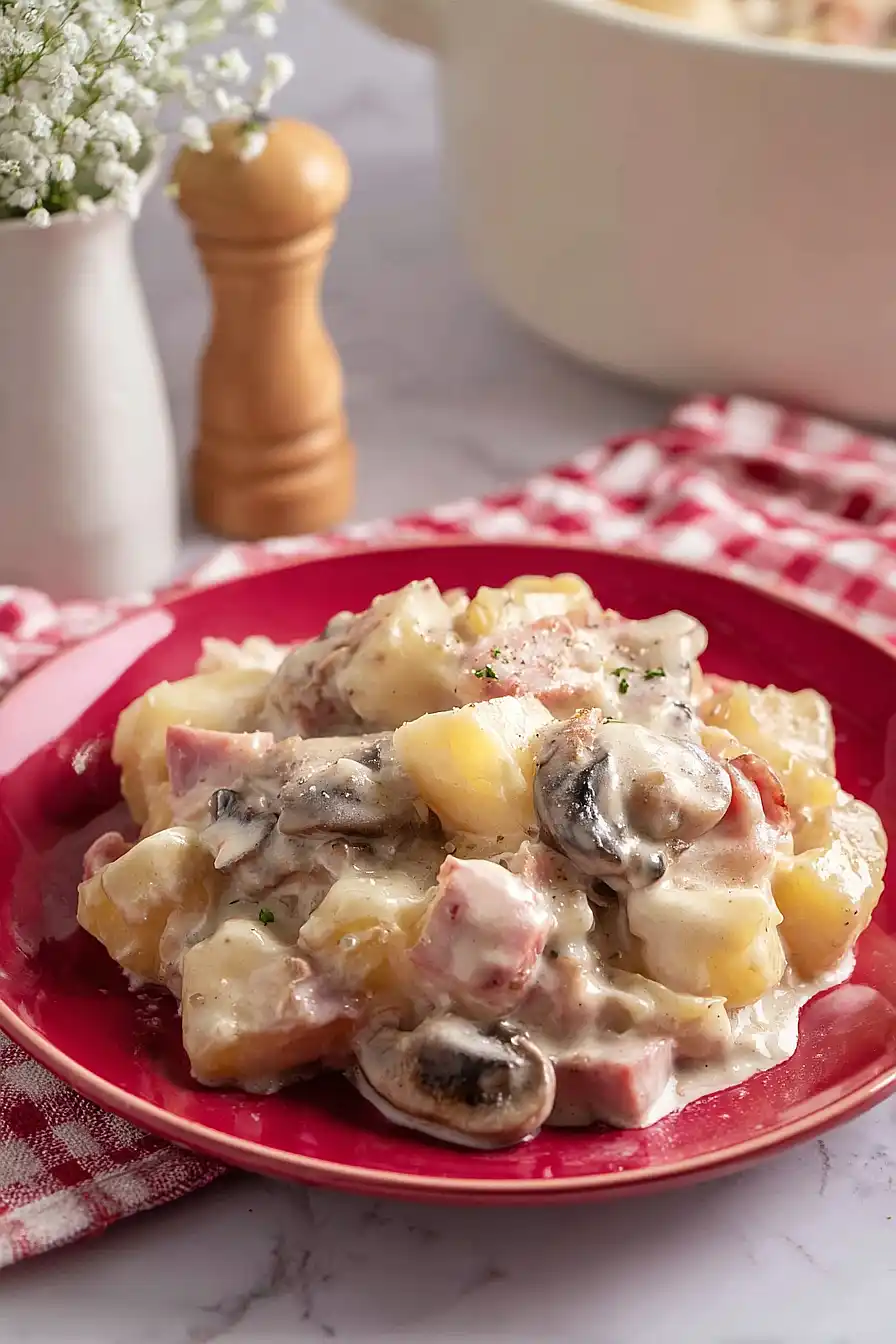 ham and potato casserole with cream of mushroom soup