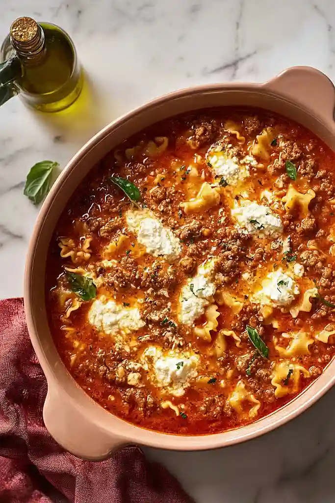 italian sausage lasagna soup