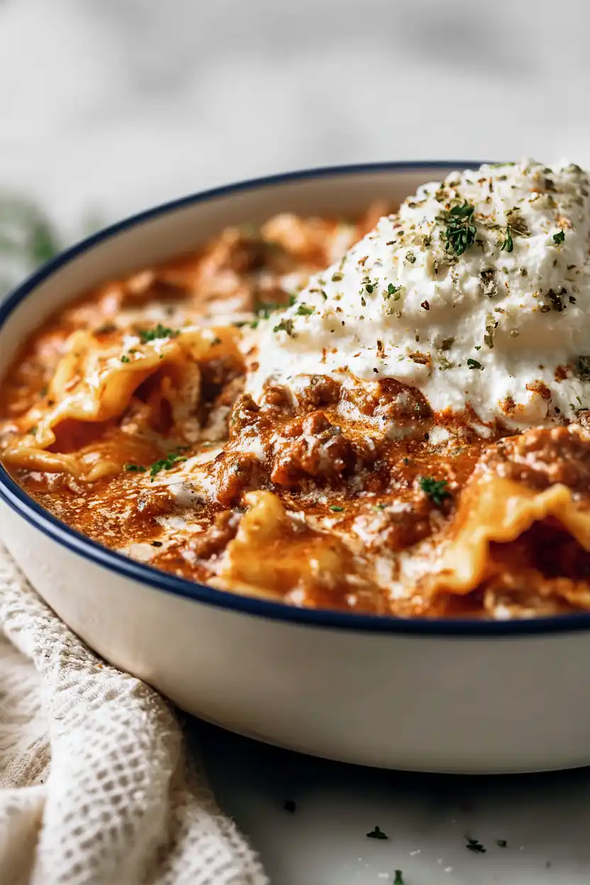 lasagna soup with ricotta