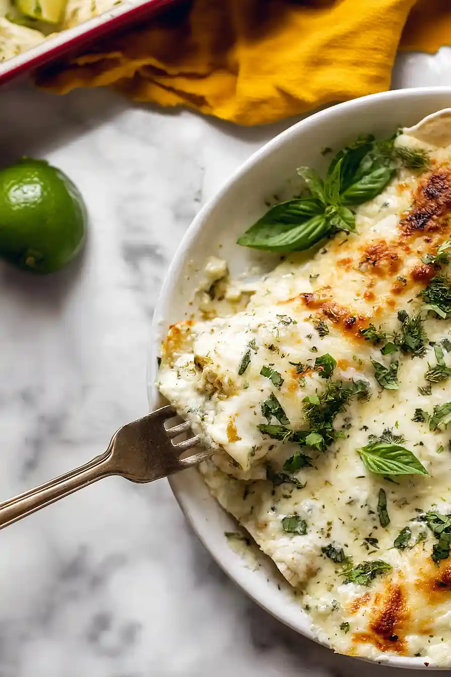 beef enchiladas with white sauce