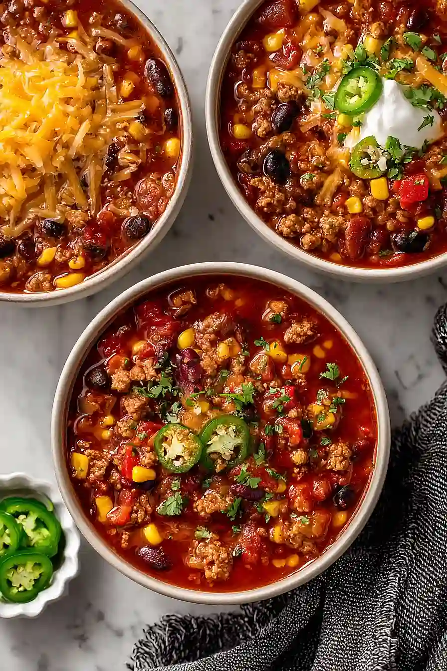 crockpot ground turkey chili