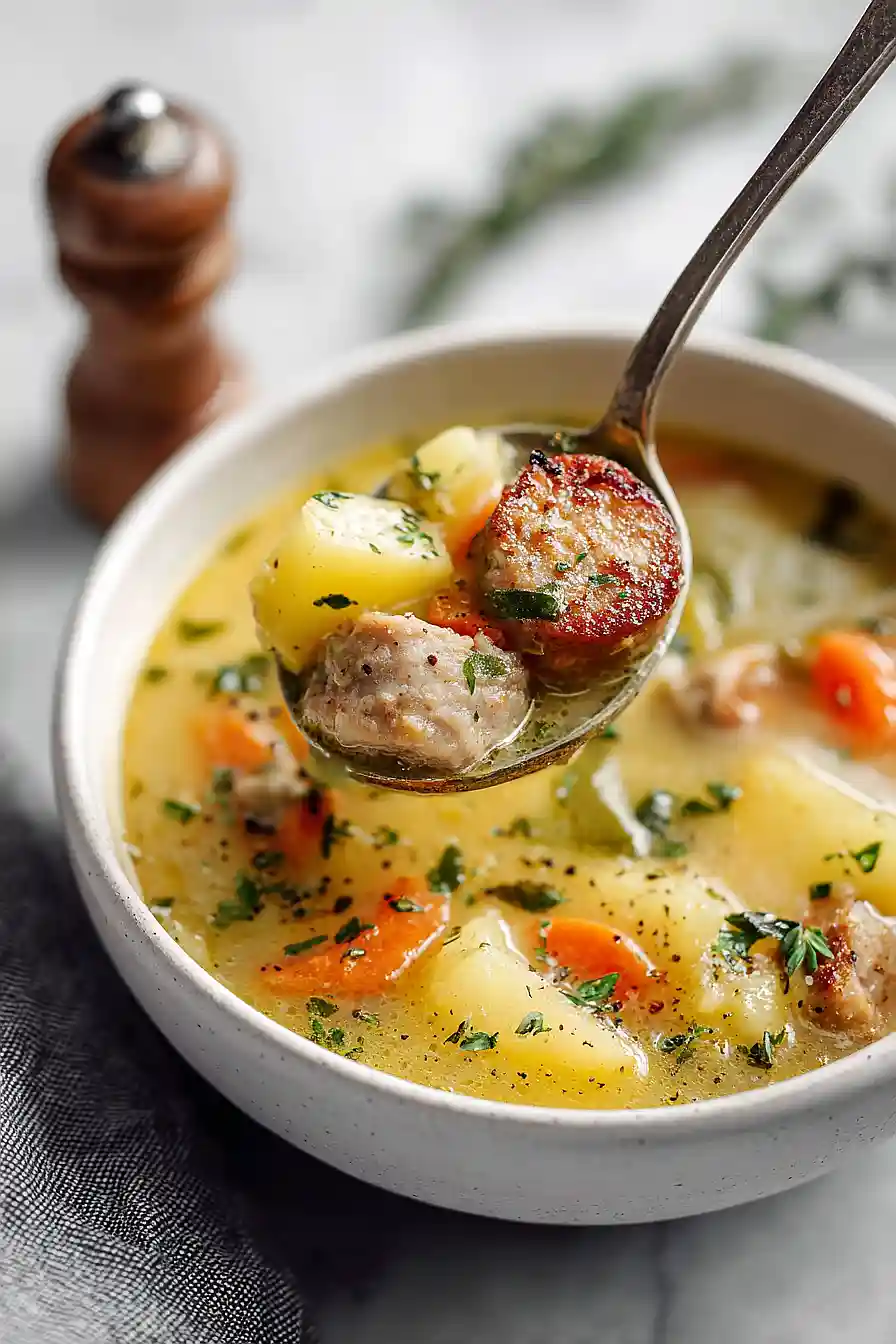 dairy free sausage potato soup