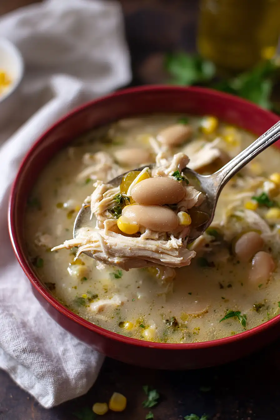Simple Ranch White Chicken Chili