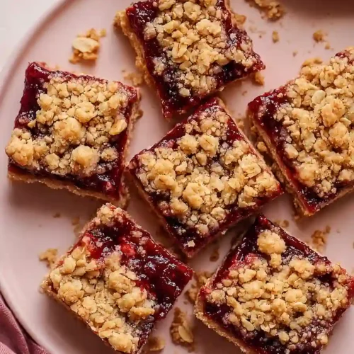 oatmeal bars with jam