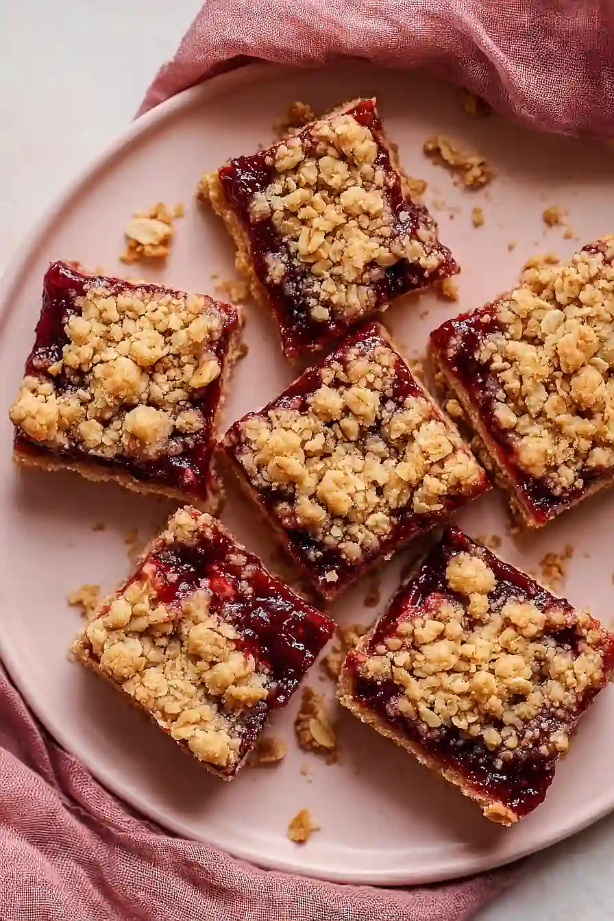 oatmeal bars with jam