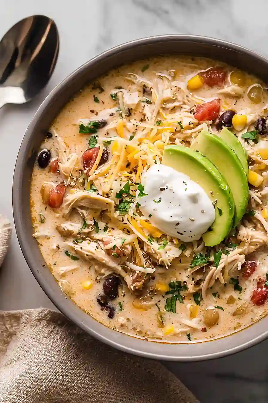 White Chicken Chili with Black Beans