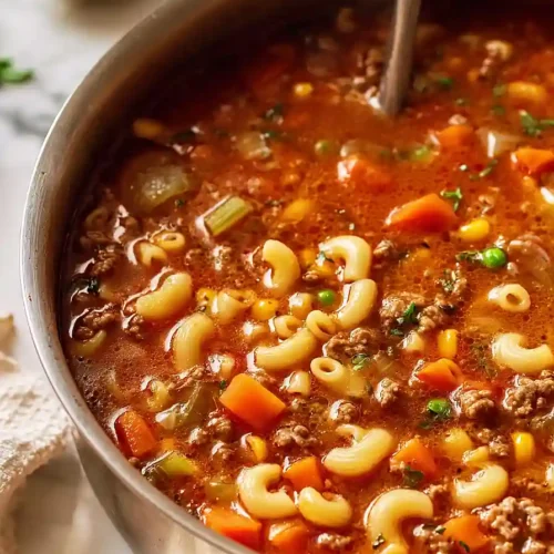 ground beef pasta soup