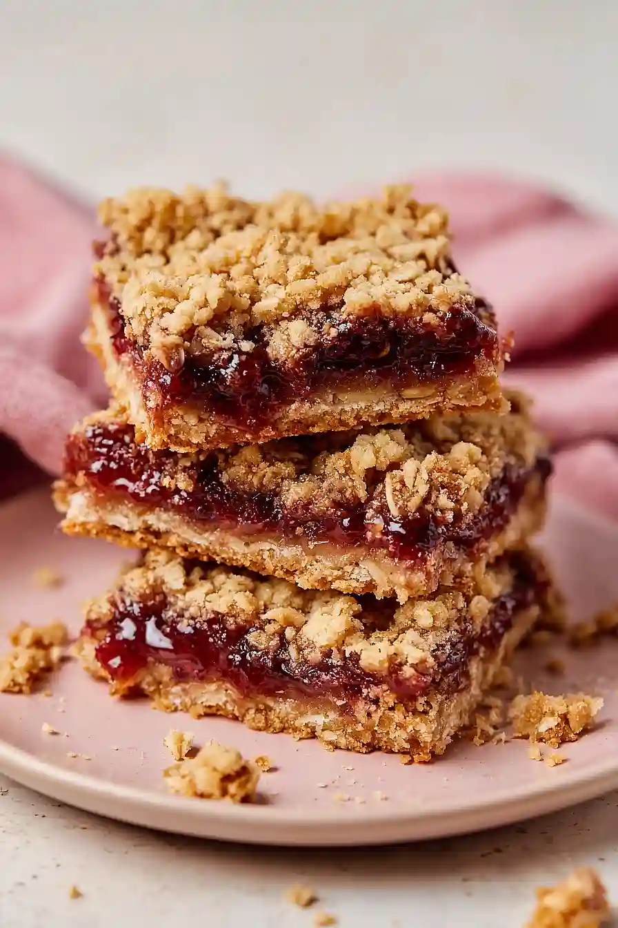 oatmeal bars with jam