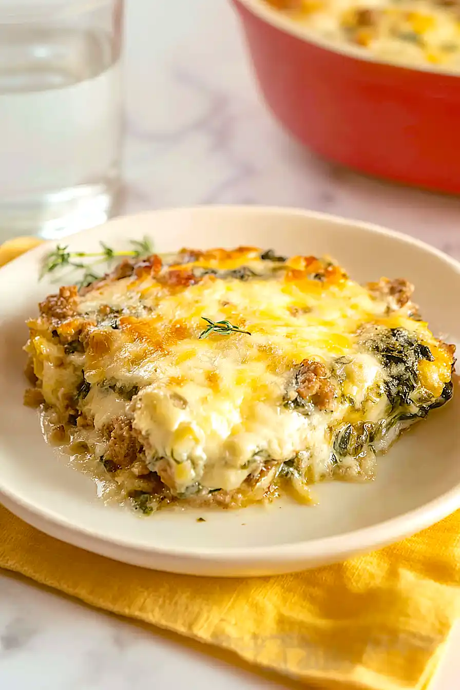 low carb ground turkey casserole