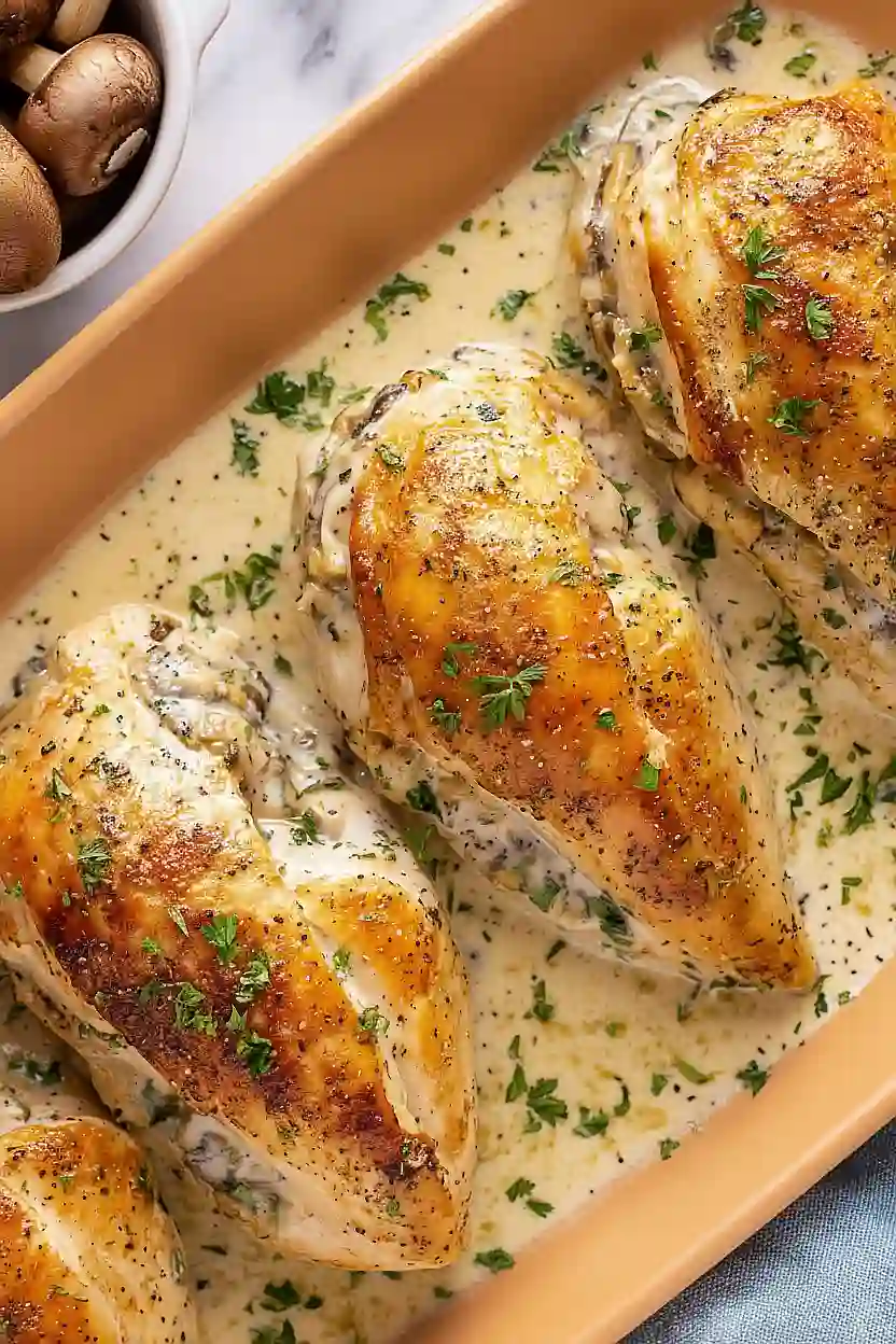 stuffed chicken breast with mushrooms