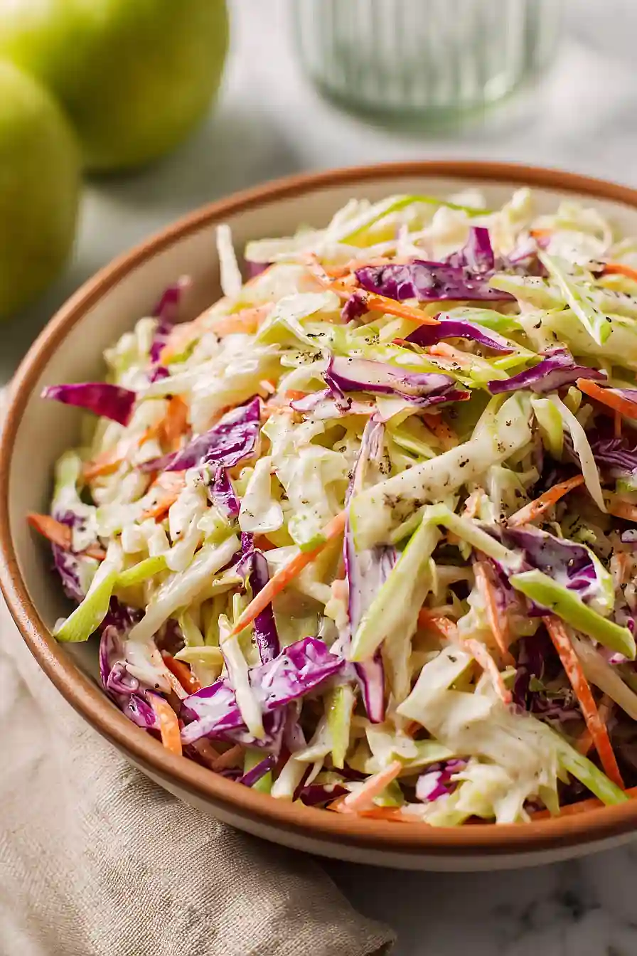 coleslaw with apple and yogurt dressing