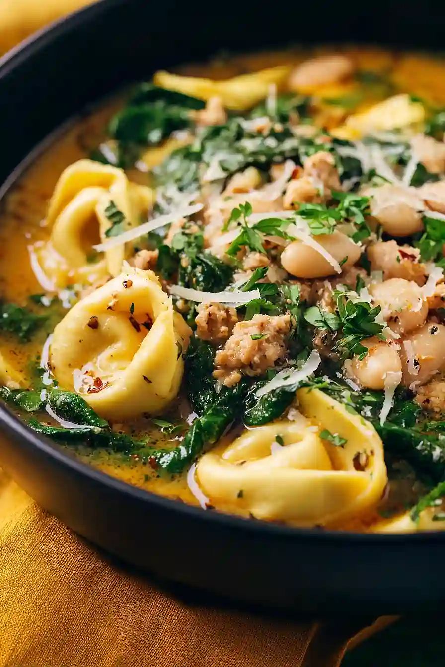 ground turkey tortellini soup