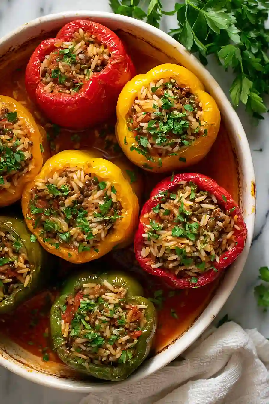Homemade Arabic Stuffed Bell Peppers