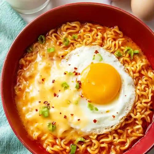 cheesy korean ramen noodles