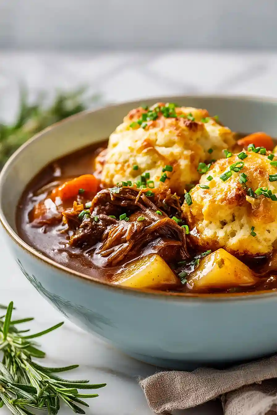 irish stew with cheddar dumplings