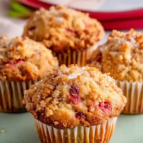 strawberry rhubarb muffins
