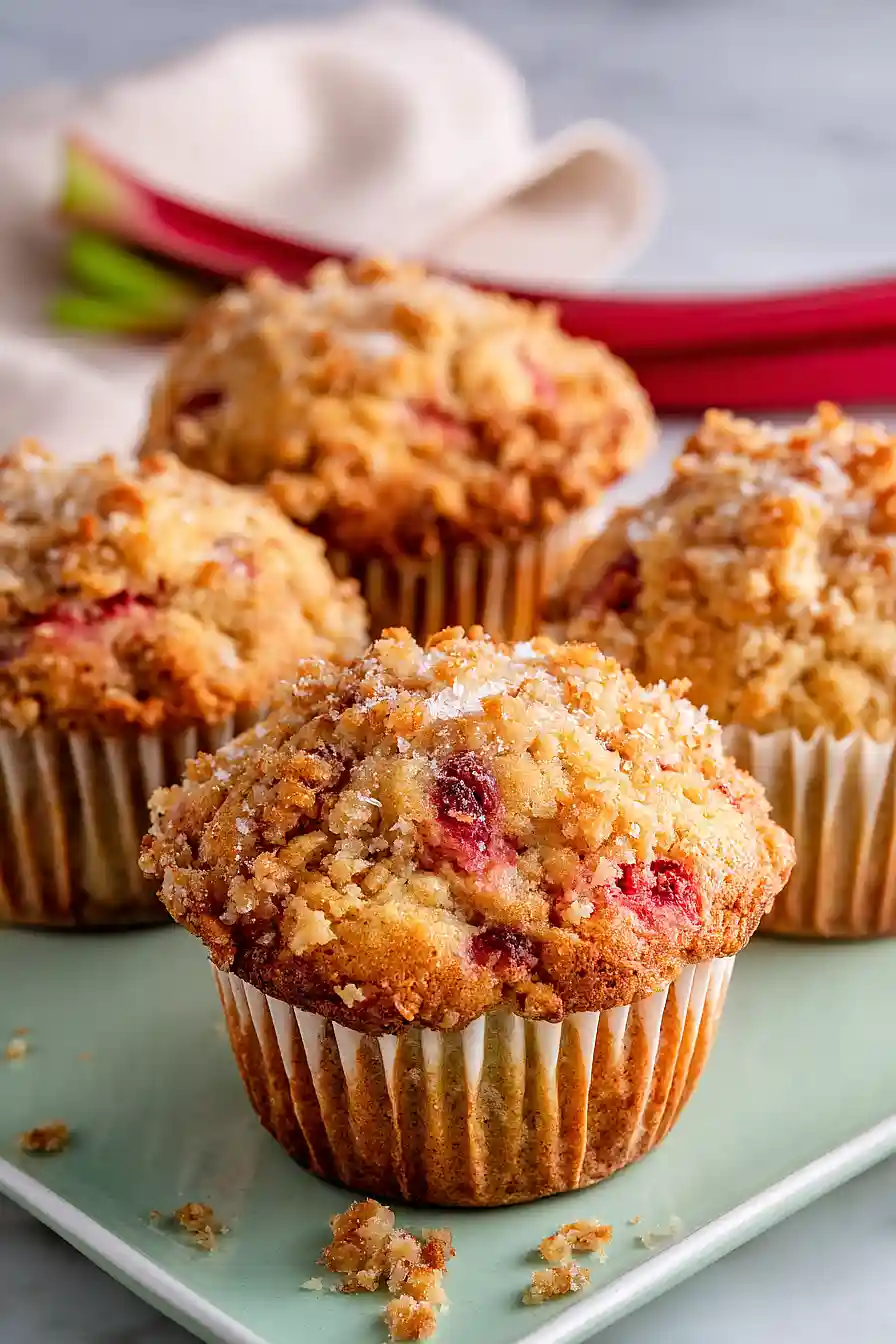 strawberry rhubarb muffins