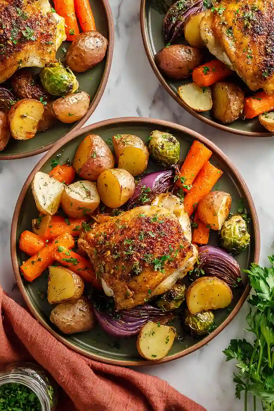 chicken thigh tray bake