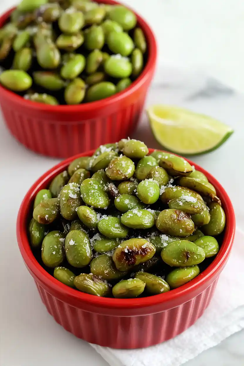roasted edamame with sea salt