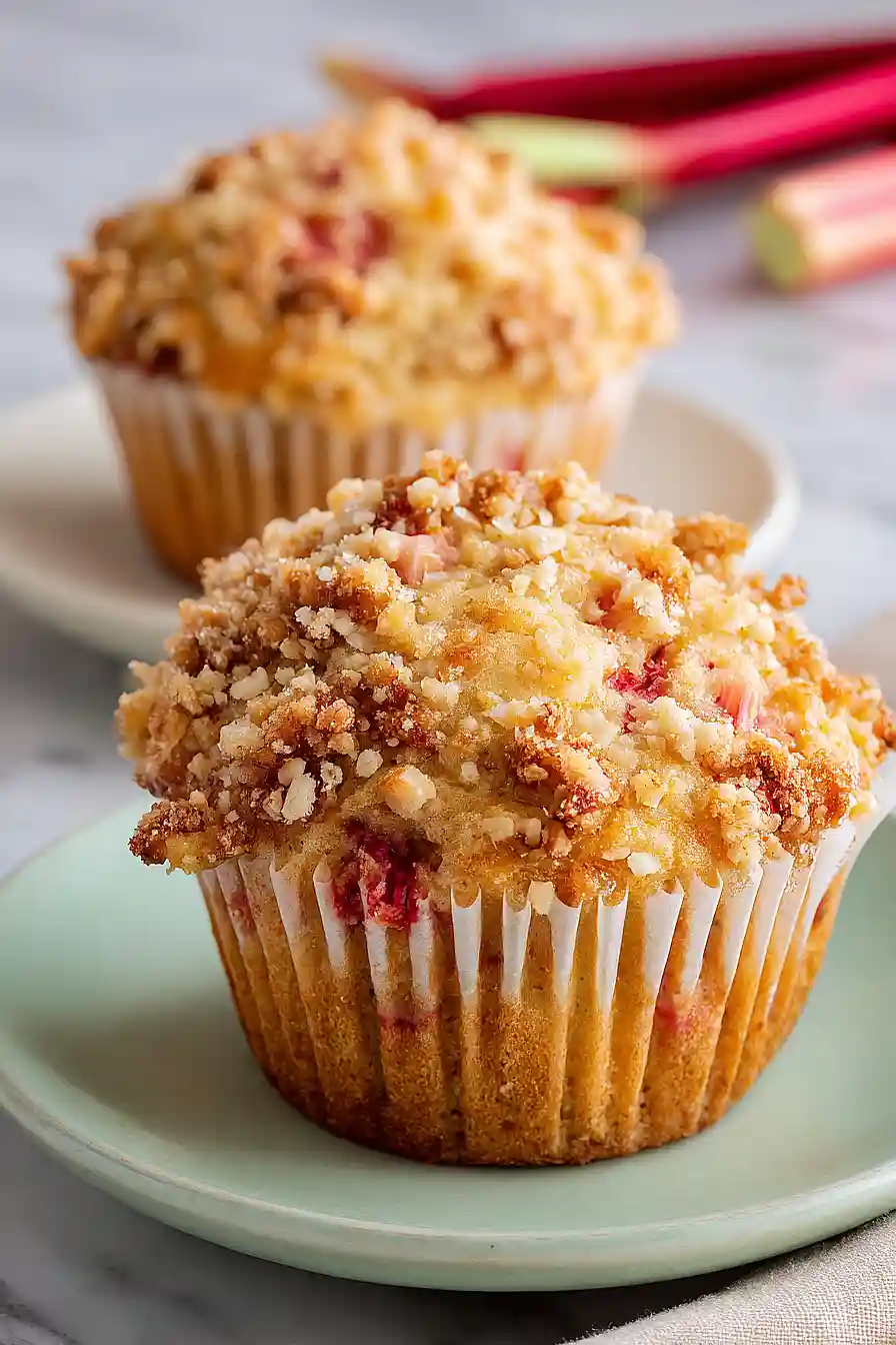 strawberry rhubarb muffins