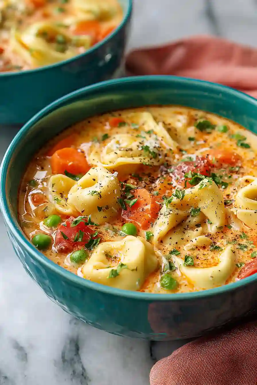 creamy tortellini soup with ground turkey