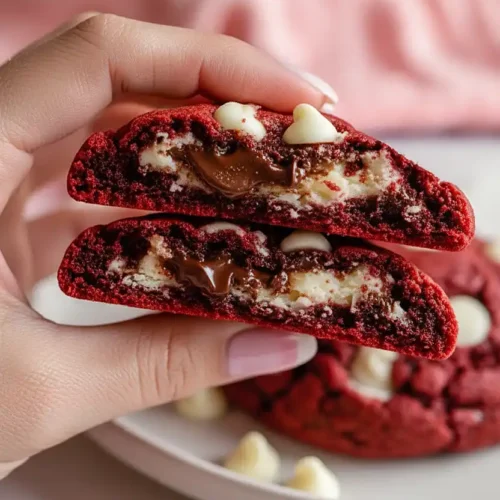 levain style red velvet cookies