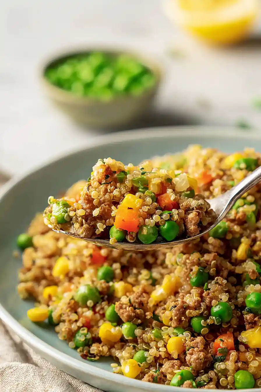 ground turkey quinoa bowls