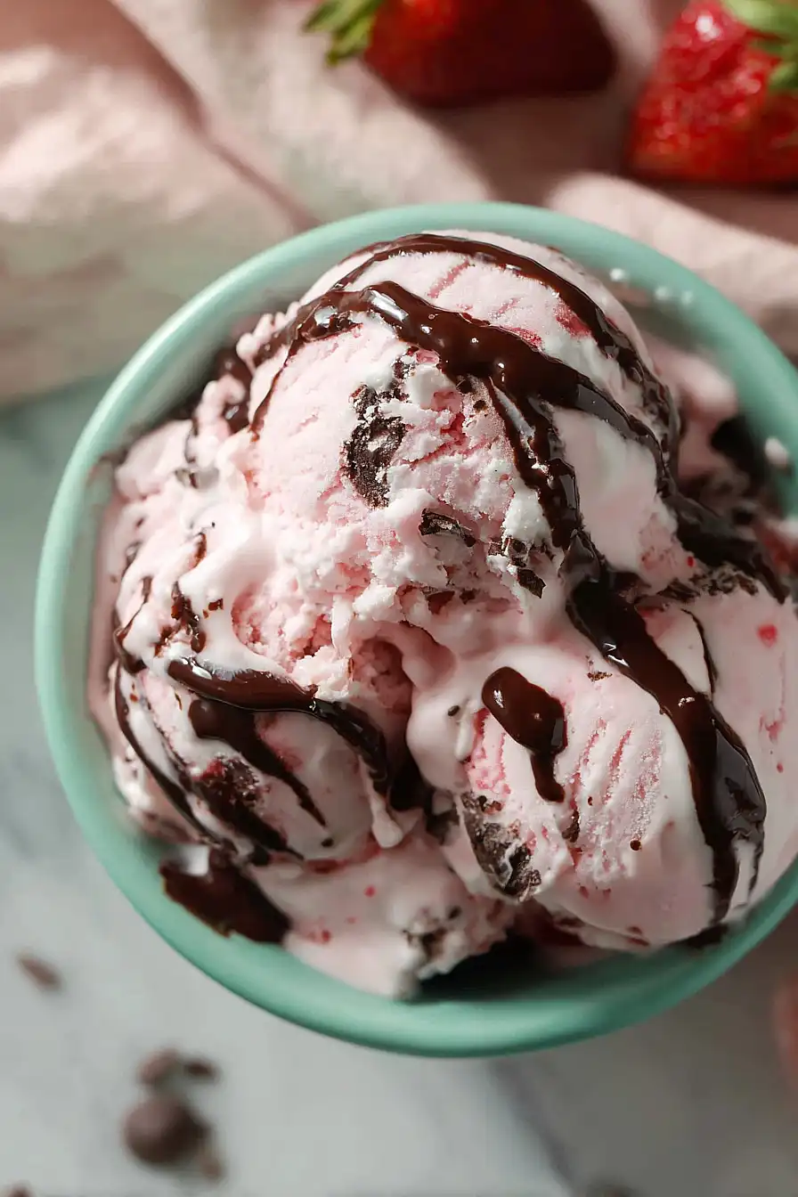 chocolate covered strawberry ice cream