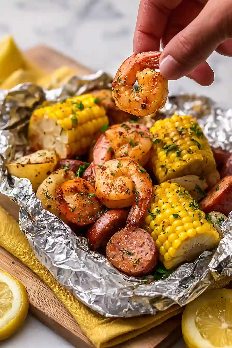 shrimp foil packets in oven
