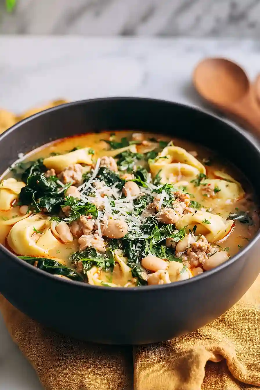 ground turkey tortellini soup