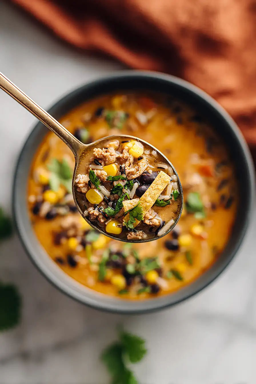 ground turkey and wild rice soup